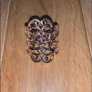 Express statement ring in gold color